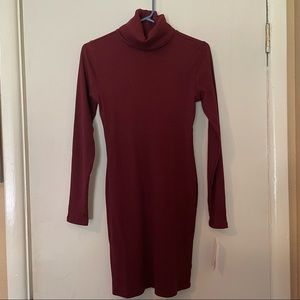 Wild Fable Burgundy Wine Turtleneck Sweater Dress M NWT